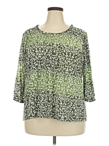 Caribbean Joe 3/4 Sleeve Blouse (view 1)