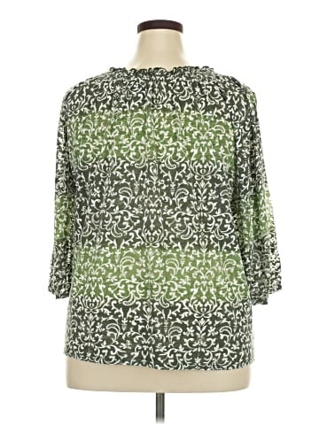 Caribbean Joe 3/4 Sleeve Blouse (view 2)