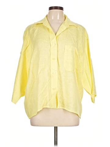 Magaschoni 3/4 Sleeve Button-Down Shirt (view 1)