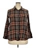 Oddi Plaid Brown Long Sleeve Button-Down Shirt Size XXL - photo 1