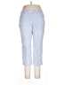 Talbots Outlet 100% Cotton Stripes Blue Casual Pants Size 12 - photo 1