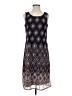 Dana Buchman 100% Polyester Print Black Casual Dress Size S - photo 1