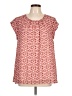 DR2 100% Polyester Pink Short Sleeve Blouse Size L - photo 1
