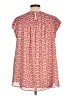 DR2 100% Polyester Pink Short Sleeve Blouse Size L - photo 2