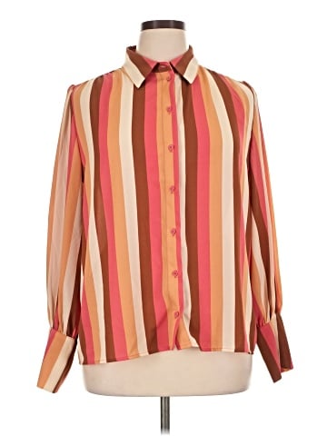 Eva Mendes by New York & Company Long Sleeve Button-Down Shirt (view 1)