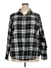 Amazon Essentials Plaid Black Long Sleeve Button-Down Shirt Size XXL - photo 1