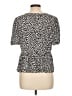 CeCe Animal Print Black Short Sleeve Blouse Size L - photo 2