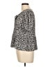 CeCe Animal Print Black Short Sleeve Blouse Size L - photo 5