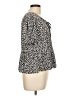 CeCe Animal Print Black Short Sleeve Blouse Size L - photo 4