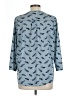 H&M 100% Polyester Blue 3/4 Sleeve Blouse Size L - photo 2
