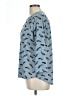 H&M 100% Polyester Blue 3/4 Sleeve Blouse Size L - photo 5