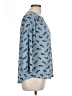 H&M 100% Polyester Blue 3/4 Sleeve Blouse Size L - photo 4