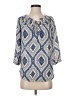 Q&A 100% Polyester Blue 3/4 Sleeve Blouse Size XS - photo 1