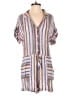 En Creme 100% Rayon Stripes White Romper Size L - photo 1