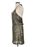 Quinn 100% Polyester Metallic Silver Cocktail Dress Size S - photo 5