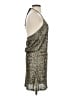 Quinn 100% Polyester Metallic Silver Cocktail Dress Size S - photo 4