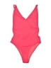 Topshop Solid Pink One Piece Swimsuit Size 2 - photo 1