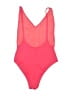 Topshop Solid Pink One Piece Swimsuit Size 2 - photo 2