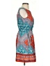 Speed Control 100% Polyester Paisley Blue Casual Dress Size S - photo 4