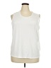 TanJay White Sleeveless Blouse Size 2X (estimated) - photo 1
