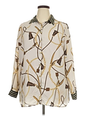 Roz & Ali Long Sleeve Blouse (view 1)