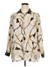 Roz & Ali 100% Polyester Animal Print Gold Long Sleeve Blouse Size 2X - photo 1