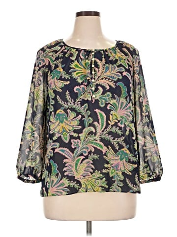 Chaps 3/4 Sleeve Blouse (view 1)