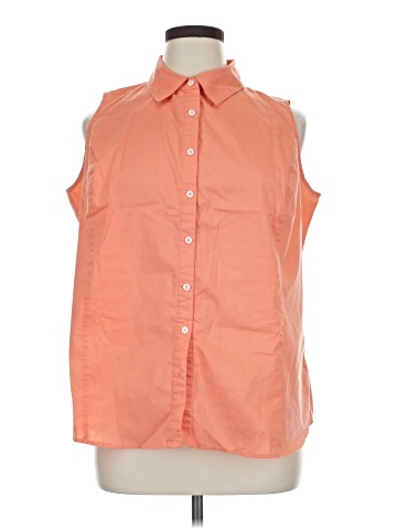Jessica London Sleeveless Button-Down Shirt (view 1)