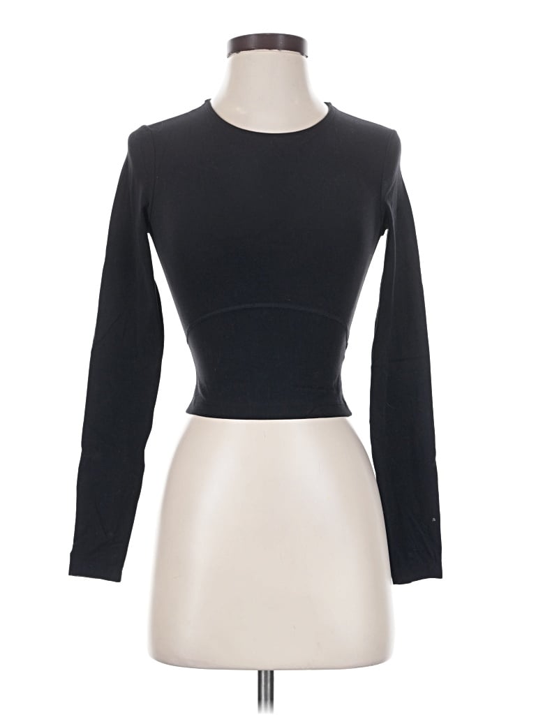 Pre-owned Tnaction Long Sleeve Top Black Turtleneck Tops