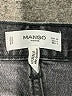 Mango 100% Cotton Chevron-herringbone Black Jeans Size 4 - photo 7
