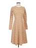 Downeast Stripes Tan Casual Dress Size XS - photo 1