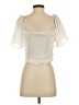WAYF 100% Polyester Ivory Short Sleeve Top Size S - photo 2