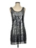 Express 100% Polyester Metallic Silver Cocktail Dress Size S - photo 1