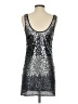 Express 100% Polyester Metallic Silver Cocktail Dress Size S - photo 2