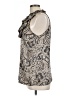 Essentials by Milano 100% Polyester Silver Tan Sleeveless Blouse Size L - photo 5