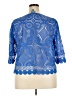 Rabbit Rabbit Rabbit Designs Blue 3/4 Sleeve Blouse Size 2X - photo 2