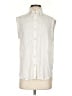 H&M 100% Viscose Ivory Sleeveless Button-Down Shirt Size XS - photo 1