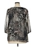 Fred David 100% Polyester Gray 3/4 Sleeve Blouse Size XL - photo 2