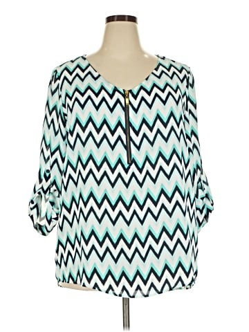 Roz & Ali 3/4 Sleeve Blouse (view 1)