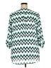 Roz & Ali 100% Polyester Chevron-herringbone Teal 3/4 Sleeve Blouse Size 2X - photo 2