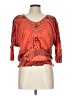 Energie 100% Polyester Orange 3/4 Sleeve Blouse Size L - photo 1