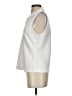 Boston Proper Ivory Sleeveless Button-Down Shirt Size S - photo 5