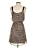 Xhilaration 100% Polyester Stripes Brown Casual Dress Size S - photo 2