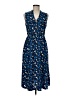 Anne Klein Print Blue Casual Dress Size 6 - photo 1