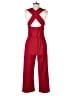 Speechless Solid Red Jumpsuit Size S - photo 2