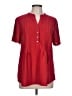 Kim Rogers Red Short Sleeve Blouse Size L - photo 1