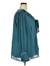 Torrid 100% Polyester Teal Long Sleeve Blouse Size 3X Plus (3) - photo 4