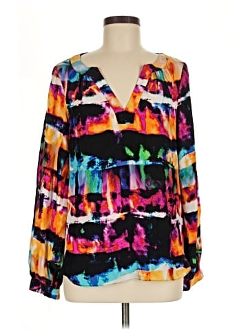 Alice & Trixie Long Sleeve Silk Top (view 1)