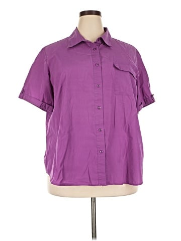 Basic Editions Short Sleeve Blouse (view 1)