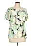 JM Collection Green Short Sleeve Blouse Size L - photo 1